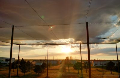 Kansas State Netting Enclosure Sunset View
