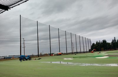 Golf Netting Repair with existing steel poles
