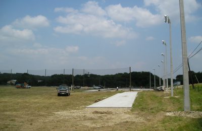 Concrete Pole Lighting Installation