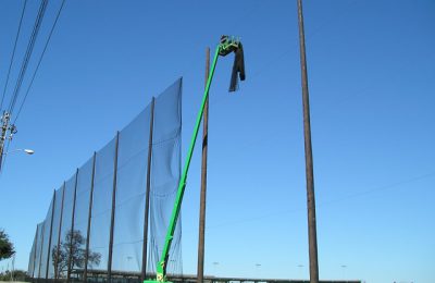 Golf Barrier Netting Installation for TopGolf Dallas