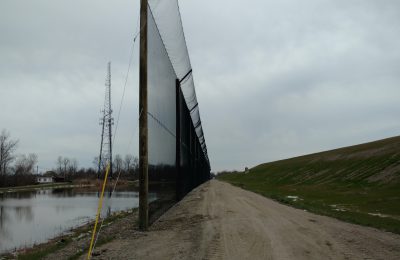 Litter Control Fence Installation at Riverview Land Preserve