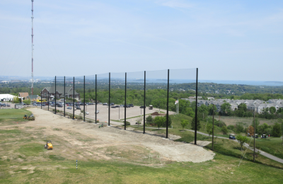 Steel poles installed at 85’ above grade & 2 at 45’ above grade