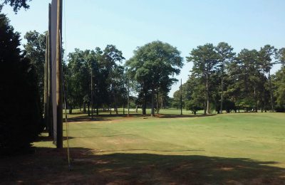 50' High Golf Netting Installation