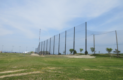 Completed Golf Driving Range Netting Installation
